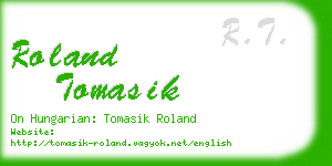 roland tomasik business card